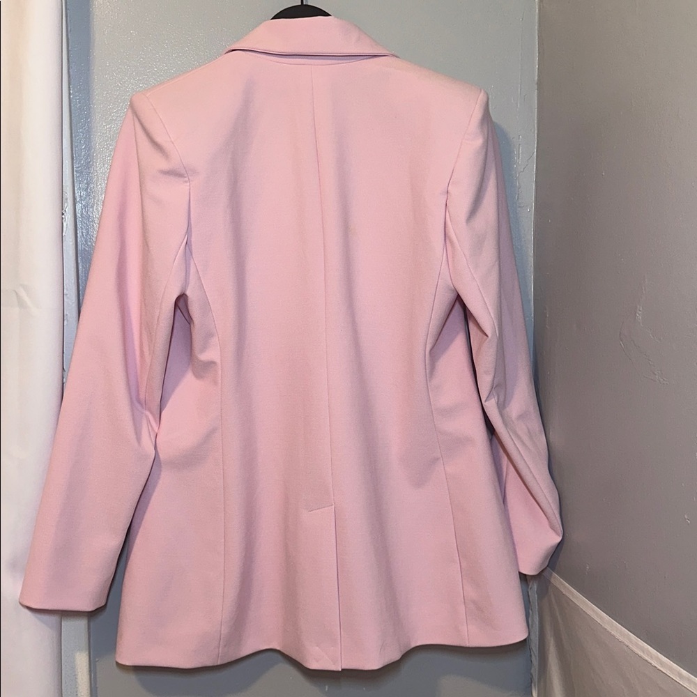 Express Double-Breasted Light Pink Blazer - Picture 4 of 9